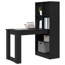Bord med hylde Sort eg 122 x 67 x 145 cm Konstrueret træ