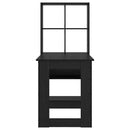 Bord med hylde Sort eg 122 x 67 x 145 cm Konstrueret træ