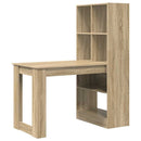 Bord med hylde Sonoma eg 122 x 67 x 145 cm Konstrueret træ