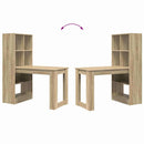 Bord med hylde Sonoma eg 122 x 67 x 145 cm Konstrueret træ