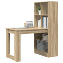 Bord med hylde Sonoma eg 122 x 67 x 145 cm Konstrueret træ
