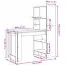 Bord med hylde Sonoma eg 122 x 67 x 145 cm Konstrueret træ