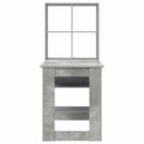 Bord med hylde Beton Grå 122 x 67 x 145 cm Konstrueret træ