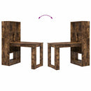 Bord med hylde Røget eg 122 x 67 x 145 cm Konstrueret træ