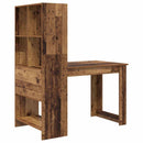 Bord med hylde Gammelt træ 122 x 67 x 145 cm Konstrueret træ