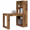 Bord med hylde Gammelt træ 122 x 67 x 145 cm Konstrueret træ