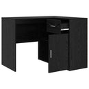 Hjørneskrivebord med skuffe Sort eg 102 x 88 x 75 cm