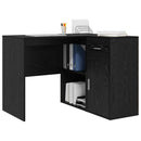 Hjørneskrivebord med skuffe Sort eg 102 x 88 x 75 cm