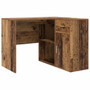 Hjørneskrivebord med skuffe Gammelt træ 102 x 88 x 75 cm