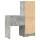 Bord med skuffe med hylde med opbevaring 2 pcs Beton Grå