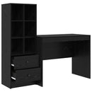 Bord med skuffe 2 pcs Sort eg