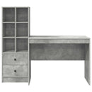 Bord med skuffe 2 pcs Beton Grå