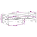 dagseng uden madras 80x200 cm massivt træ fyrretræ