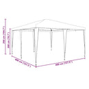 Party Tent Hvid 400 x 400 x 266 cm Polyethylen og stål