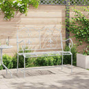Havebænk Antik hvid 104 x 54 x 93 cm Stål