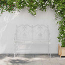 Havebænk Antik hvid 104 x 54 x 93 cm Stål