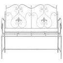 Havebænk Antik hvid 104 x 54 x 93 cm Stål