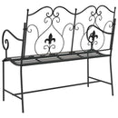 Havebænk Sort 104 x 54 x 93 cm Stål