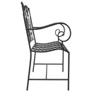 Havebænk Sort 104 x 54 x 93 cm Stål