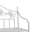 Havebænk Antik hvid 104 x 52,5 x 89 cm Stål