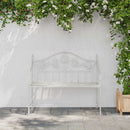 Havebænk Antik hvid 104 x 52,5 x 89 cm Stål