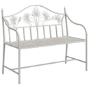 Havebænk Antik hvid 104 x 52,5 x 89 cm Stål