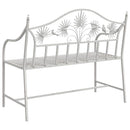 Havebænk Antik hvid 104 x 52,5 x 89 cm Stål