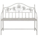 Havebænk Antik hvid 104 x 52,5 x 89 cm Stål