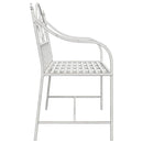 Havebænk Antik hvid 104 x 52,5 x 89 cm Stål