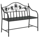 Havebænk Sort 104 x 52,5 x 89 cm Stål