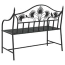 Havebænk Sort 104 x 52,5 x 89 cm Stål