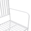 Havebænk Simpel Hvid 103,5 x 51,5 x 90 cm Stål