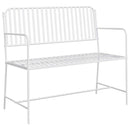 Havebænk Simpel Hvid 103,5 x 51,5 x 90 cm Stål