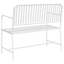 Havebænk Simpel Hvid 103,5 x 51,5 x 90 cm Stål
