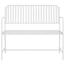 Havebænk Simpel Hvid 103,5 x 51,5 x 90 cm Stål