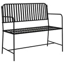 Havebænk Sort 103,5 x 51,5 x 90 cm Stål