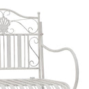 Havebænk Antik hvid 103,5 x 59 x 89 cm Stål