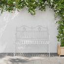 Havebænk Antik hvid 103,5 x 59 x 89 cm Stål
