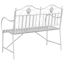 Havebænk Antik hvid 103,5 x 59 x 89 cm Stål