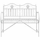 Havebænk Antik hvid 103,5 x 59 x 89 cm Stål