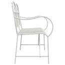 Havebænk Antik hvid 103,5 x 59 x 89 cm Stål
