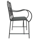 Havebænk Sort 103,5 x 59 x 89 cm Stål
