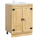 Kabinet SKI HonningBrun 60 x 46 x 81,5 cm Massiv fyrretræ
