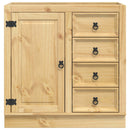 Kabinet SKI HonningBrun 80 x 46 x 81 cm Massiv fyrretræ