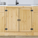Kabinet SKI HonningBrun 80 x 46 x 81 cm Massiv fyrretræ