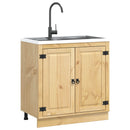 Kabinet SKI HonningBrun 80 x 46 x 81 cm Massiv fyrretræ