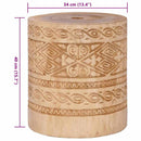 Parasolfod Naturfarvet Ø34 x 40 cm Massivt træ