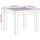 Sofabord Brun 45 x 45 x 36 cm Massiv Teaktræ