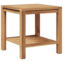 Sofabord med opbevaring Brun 45 x 45 x 45 cm Massiv Teaktræ