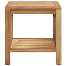 Sofabord med opbevaring Brun 45 x 45 x 45 cm Massiv Teaktræ